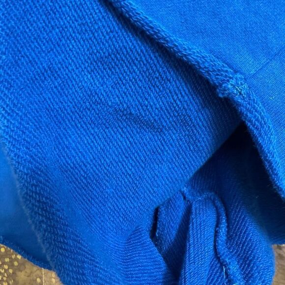 TNA Aritzia Cali Blue Cobalt Cotton Cut Off Lounge Sleep Shorts Medium - Picture 6 of 6